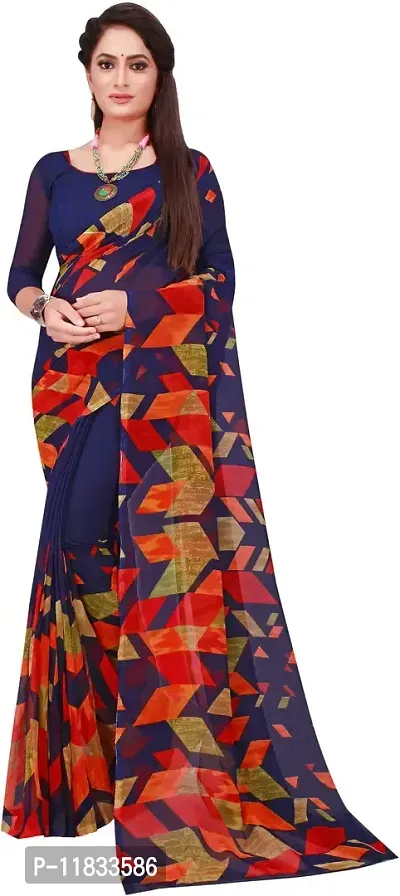 Beautiful Georgette Saree with Blouse Piece Pack Of 2-thumb2