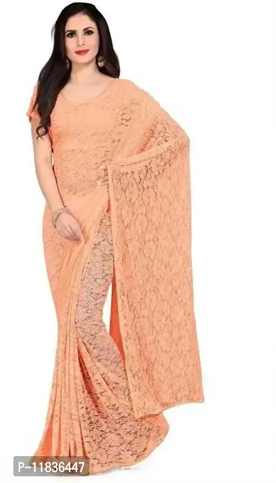 Beautiful Net Saree with Blouse Piece-thumb0