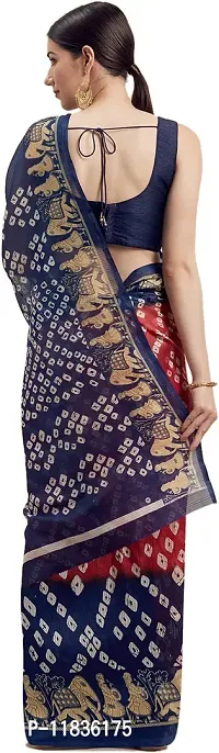 Beautiful Art Silk Saree with Blouse Piece-thumb2