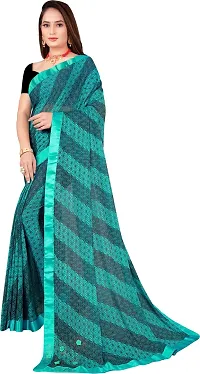 Beautiful Lycra Saree with Blouse Piece-thumb1