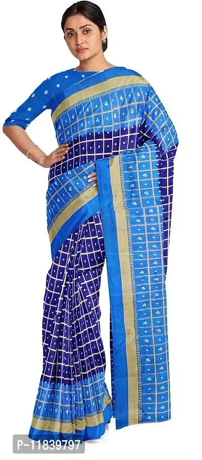 Beautiful Art Silk Saree with Blouse piece-thumb0