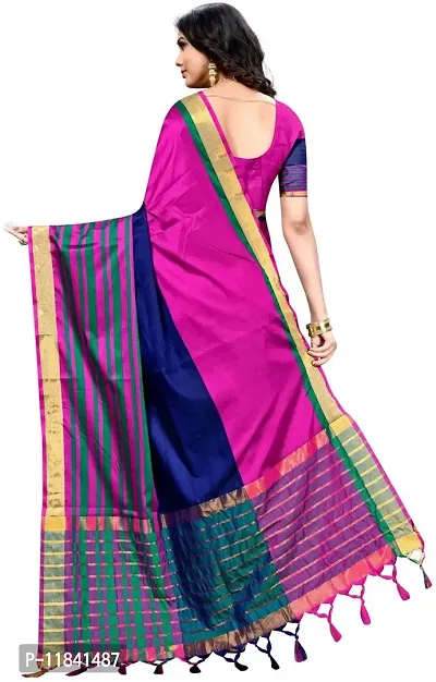 Beautiful Cotton Silk Saree with Blouse piece-thumb2