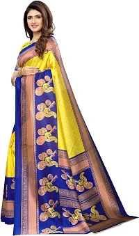 Beautiful Silk Blend Saree with Blouse Piece-thumb1