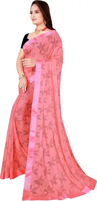 Beautiful Lycra Saree with Blouse Piece-thumb1