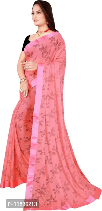 Beautiful Lycra Saree with Blouse Piece-thumb2