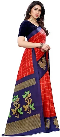 Beautiful Art Silk Saree with Blouse piece-thumb2