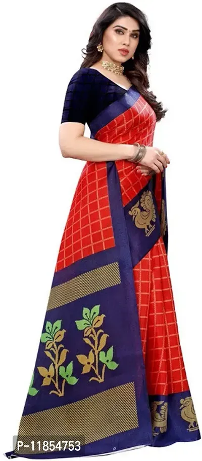 Beautiful Art Silk Saree with Blouse piece-thumb3