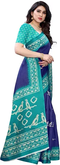 Beautiful Art Silk Saree with Blouse piece-thumb2