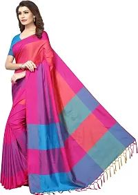 Beautiful Cotton Silk Saree with Blouse Piece-thumb1