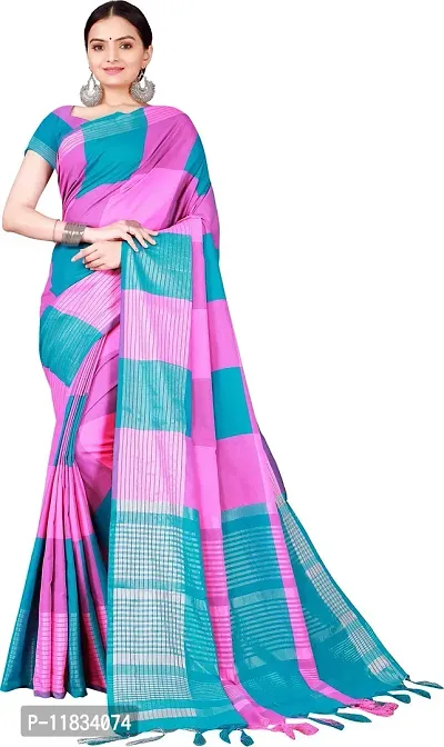 Beautiful Cotton Silk Saree with Blouse Piece