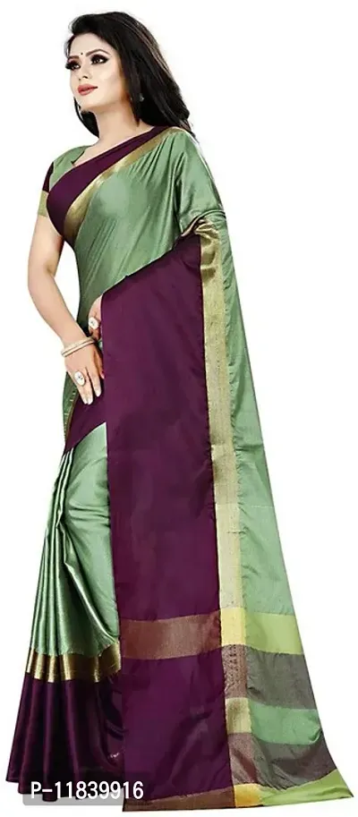 Beautiful Art Silk Saree with Blouse piece-thumb4