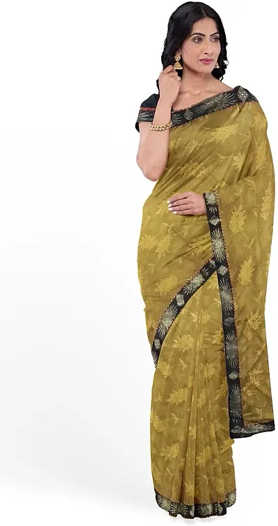 Stylish Lycra Bollywood Saree with Blouse piece For Women Pack Of 1