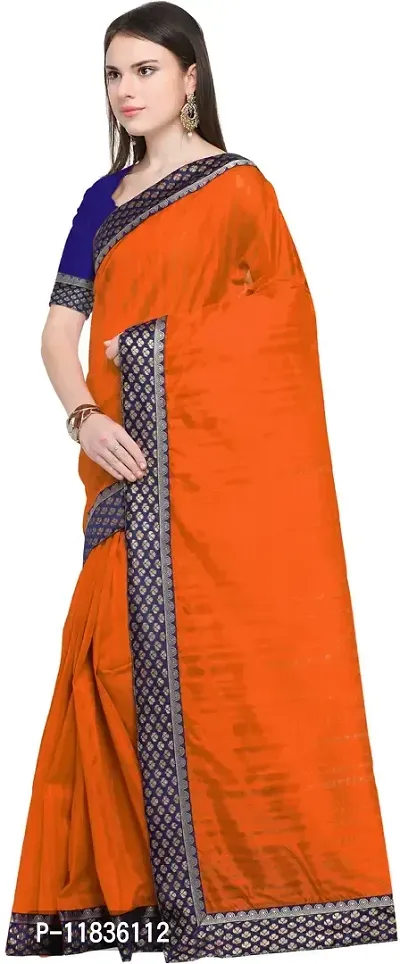 Beautiful Art Silk Saree with Blouse Piece-thumb2