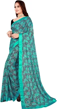 Beautiful Cotton Blend Saree with Blouse piece-thumb1