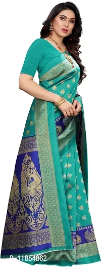 Beautiful Art Silk Saree with Blouse piece-thumb3