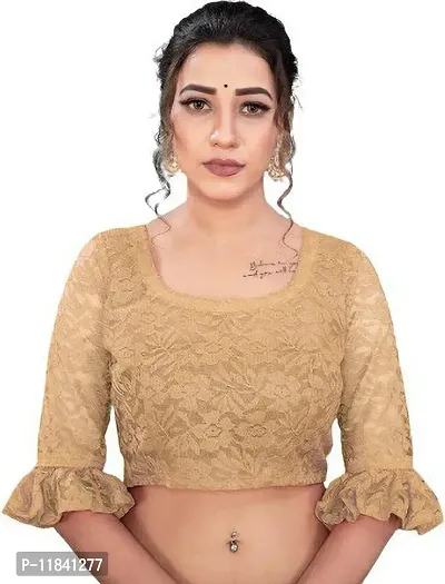 Beautiful Net Saree with Blouse piece-thumb3