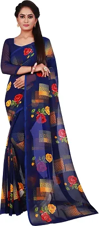 Beautiful Art Silk Saree with Blouse Piece-thumb1