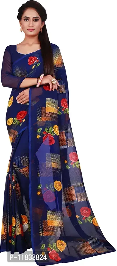 Beautiful Art Silk Saree with Blouse Piece-thumb2