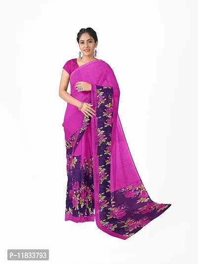 Beautiful Georgette Saree with Blouse Piece-thumb0