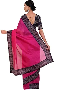 Beautiful Silk Blend Saree with Blouse Piece-thumb1