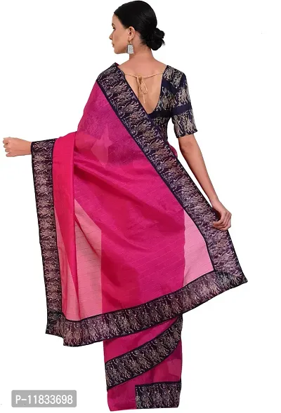 Beautiful Silk Blend Saree with Blouse Piece-thumb2