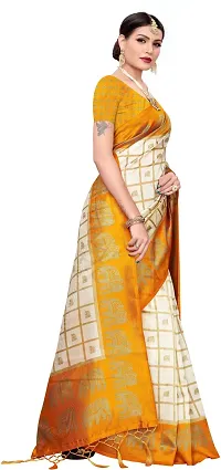 Beautiful Art Silk Saree with Blouse piece-thumb2