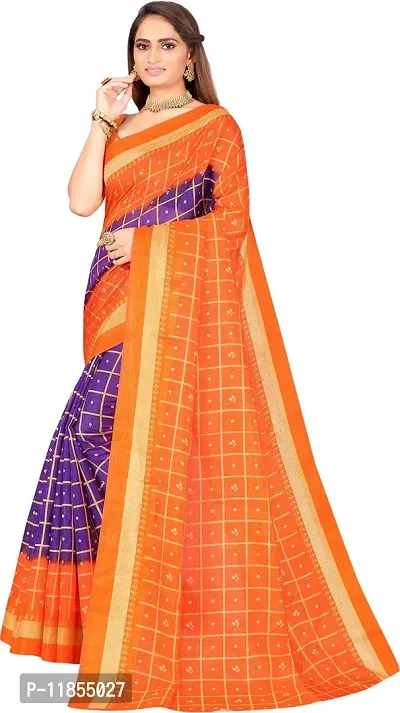 Beautiful Art Silk Saree with Blouse piece-thumb3