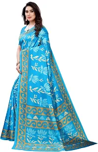 Beautiful Art Silk Saree with Blouse Piece-thumb1