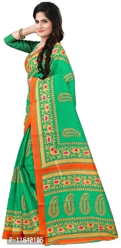 Beautiful Art Silk Saree with Blouse piece-thumb3