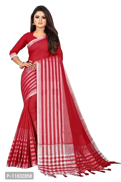 Beautiful Art Silk Saree with Blouse Piece-thumb0