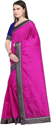 Beautiful Art Silk Saree with Blouse Piece-thumb1