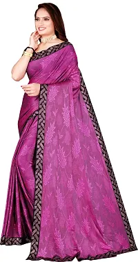 Beautiful Lycra Saree with Blouse Piece-thumb1