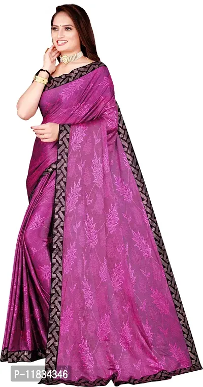 Beautiful Lycra Saree with Blouse Piece-thumb2