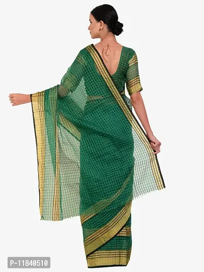 Beautiful Cotton Blend Saree with Blouse piece-thumb2