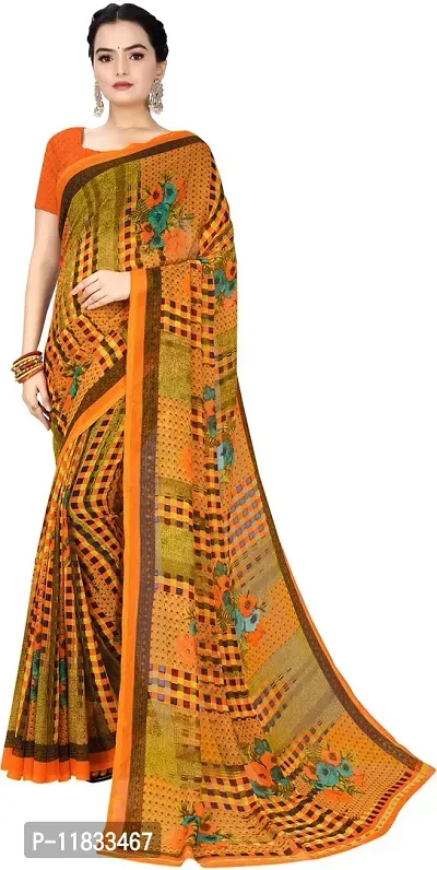 Beautiful Georgette Saree with Blouse Piece-thumb0