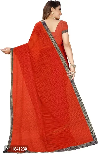 Beautiful Cotton Blend Saree with Blouse piece-thumb3