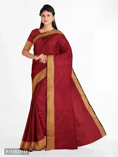 Beautiful Cotton Silk Saree with Blouse Piece-thumb0