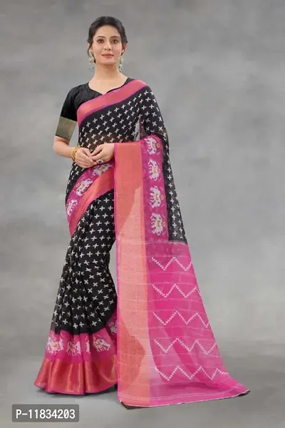 Beautiful Art Silk Saree with Blouse Piece-thumb0