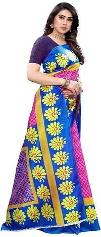 Beautiful Art Silk Saree with Blouse piece-thumb2