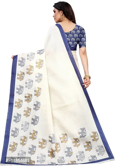 Beautiful Art Silk Saree with Blouse piece-thumb4