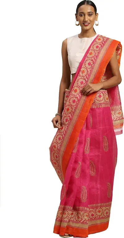 Women Stylish Art Silk Saree with Blouse piece