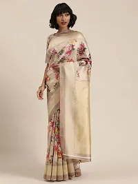 Beautiful Art Silk Saree with Blouse Piece-thumb1