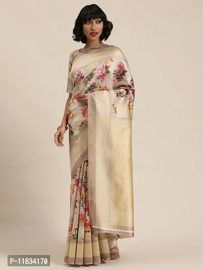 Beautiful Art Silk Saree with Blouse Piece-thumb2