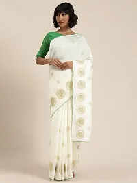 Beautiful Art Silk Saree with Blouse Piece-thumb1