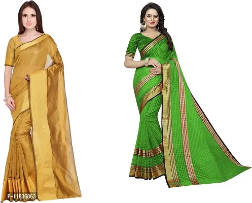 Beautiful Georgette Saree with Blouse Piece Pack Of 2-thumb0