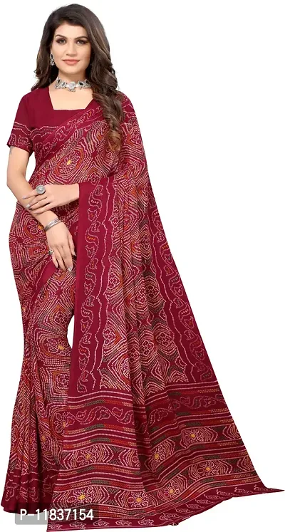 Beautiful Georgette Saree with Blouse Piece-thumb0