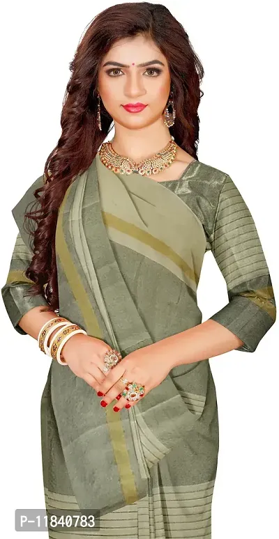 Beautiful Cotton Silk Saree with Blouse piece-thumb0