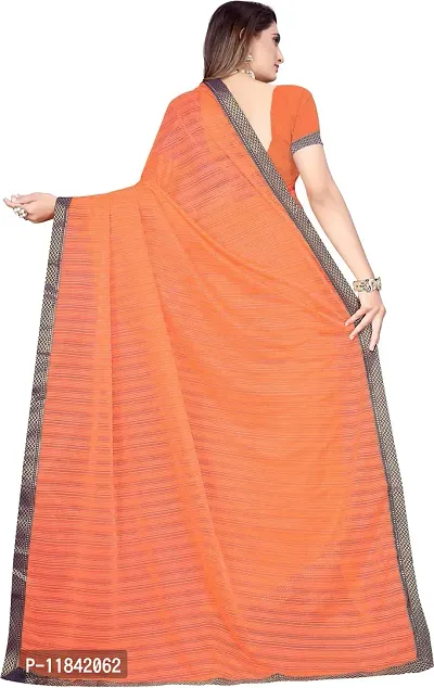 Beautiful Cotton Blend Saree with Blouse piece-thumb3