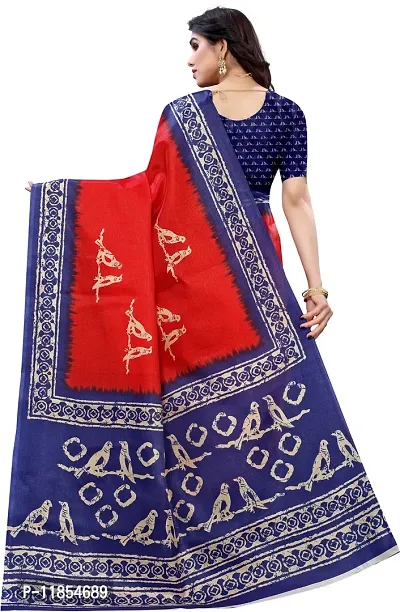 Beautiful Art Silk Saree with Blouse piece-thumb4