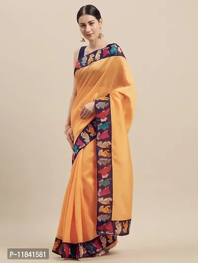 Beautiful Art Silk Saree with Blouse piece-thumb4